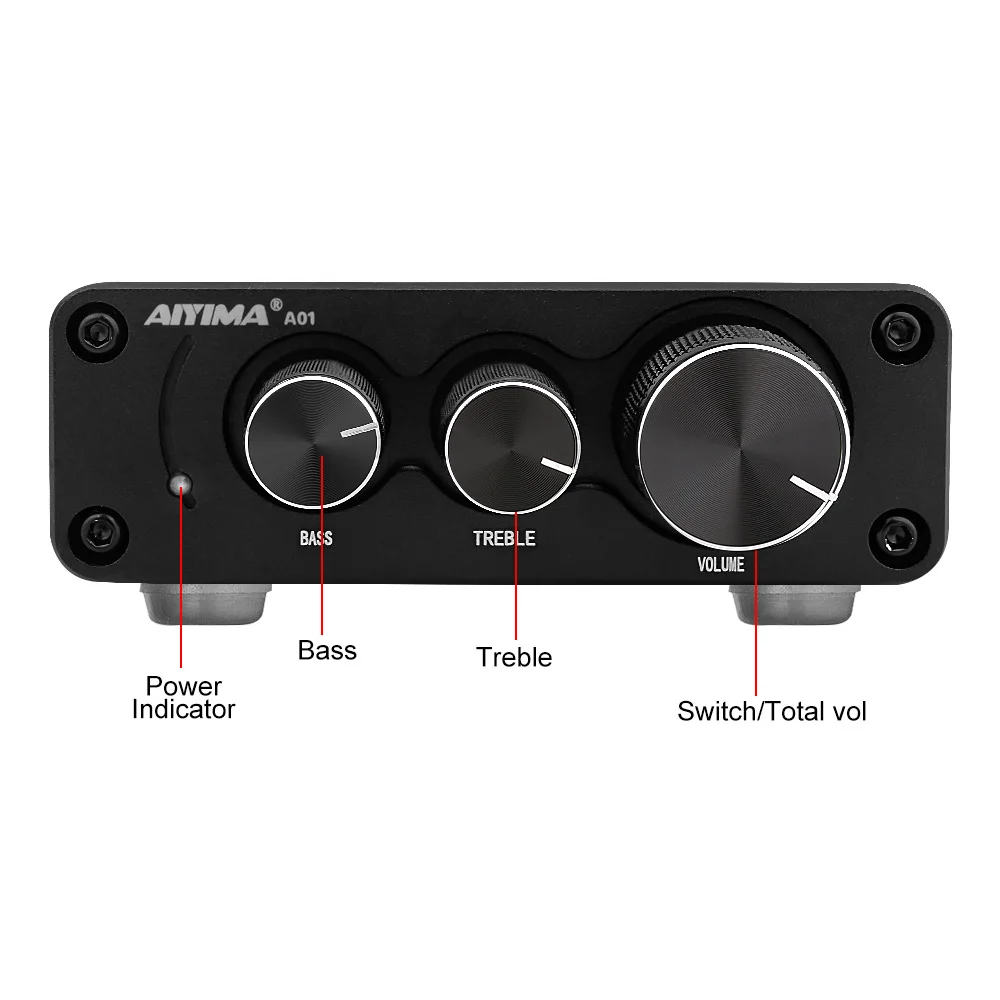 AIYIMA мини TPA3116 Bluetooth 5,0 усилитель мощности HiFi Звук Amplificador стерео домашний аудио усилитель с высокими басами