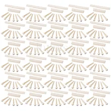 30sets Guitar Part 6 Strings Acoustic Guitar Bridge Pins/Saddle/Nut, Plastic Material, Mud-yellow, High Quality