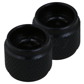 

Yibuy 2 x Black Aluminium Knurled XU09 Speaker Amplifier Potentiometer Knobs