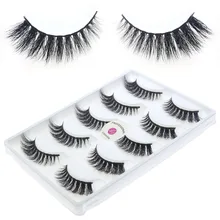 LASGOOS D101 5 пар 3D полосы ресницы толстый крест Поддельные ресницы ручной работы привлекательная ресница норки макияж ресниц maquiagem