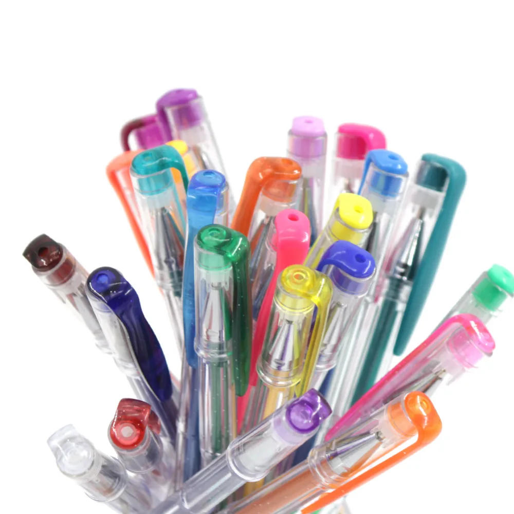 100 цветов маркер ручка гелевые ручки для художественного рисования Блестящий неоновый металлический цвет для школы подарки детям