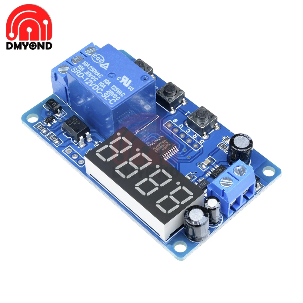 Светодиодный дисплей цифровой таймер задержки управления реле модуль DC 12V PLC