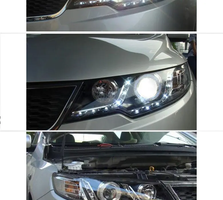 DY_L Автомобиль Стайлинг фара для Kia Forte 2009-2013 светодиодный фары DRL H7/D2H HID Xenon Биксеноновые линзы