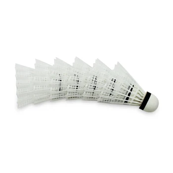 

6pcs Fine Sporting Soft Plastic Badminton Shuttlecock White