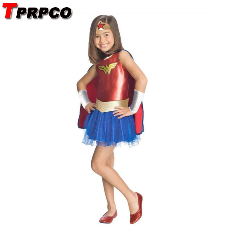 

TPRPCO Child's Wonder Woman Costume Deluxe Toddler Girl's Super DC Heroes Cosplay Fancy Dress Halloween Costumes for Kids N189