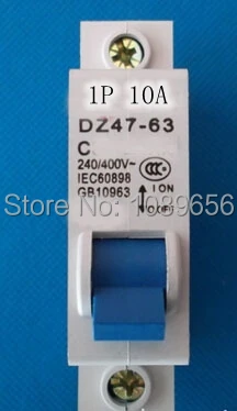 

DZ47 1P 10A 230V 50HZ Mini Circuit breaker MCB C45 C type