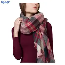 Fashion Winter Warm British Grid Lattice Acrylic Cashmere font b Tartan b font Plaid Scarf Brand