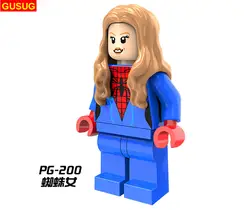 Gusug 40 шт. PG200 Super Heroes паук женщина коллекция строительные блоки кирпичи Best Детский подарок игрушки
