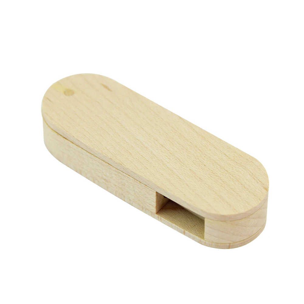 wooden ellipse usb flash drive