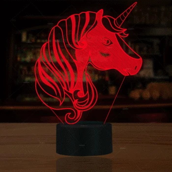 

3D night light unicorn lamp Unicorn Party Decoration Birthday Party Supplies