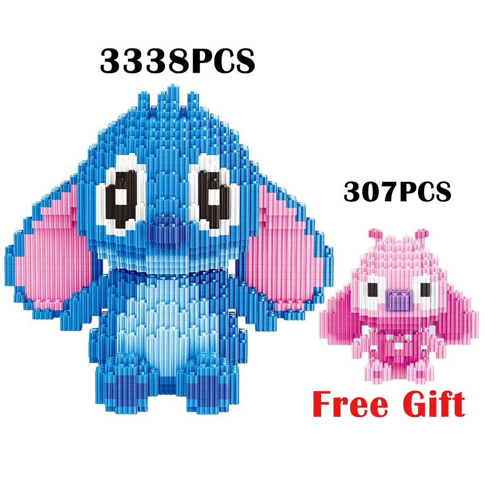 

3338Pcs Stitch Angie Building Blocks Legoingly Stitch Micro Blocks Nanoblocks DIY Educational Toys for Children Birthday Gifts