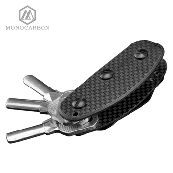 

Monocarbon 2017 Newest Arrival 100% Pure Carbon Fiber Key Organizer Key Holder Clip Folder Keychain