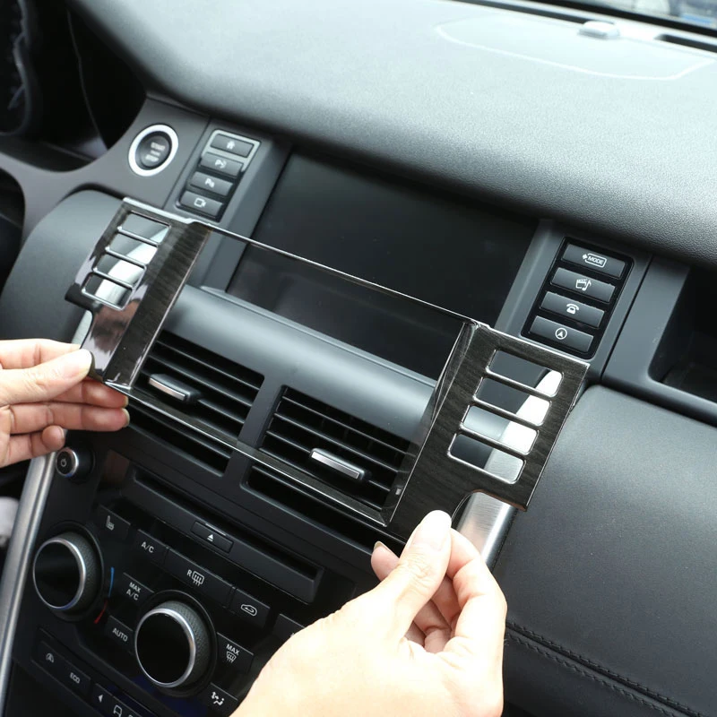 Black Wood Grain Gear Shift Frame Cover Trim For Range Rover Evoque 2012-2018