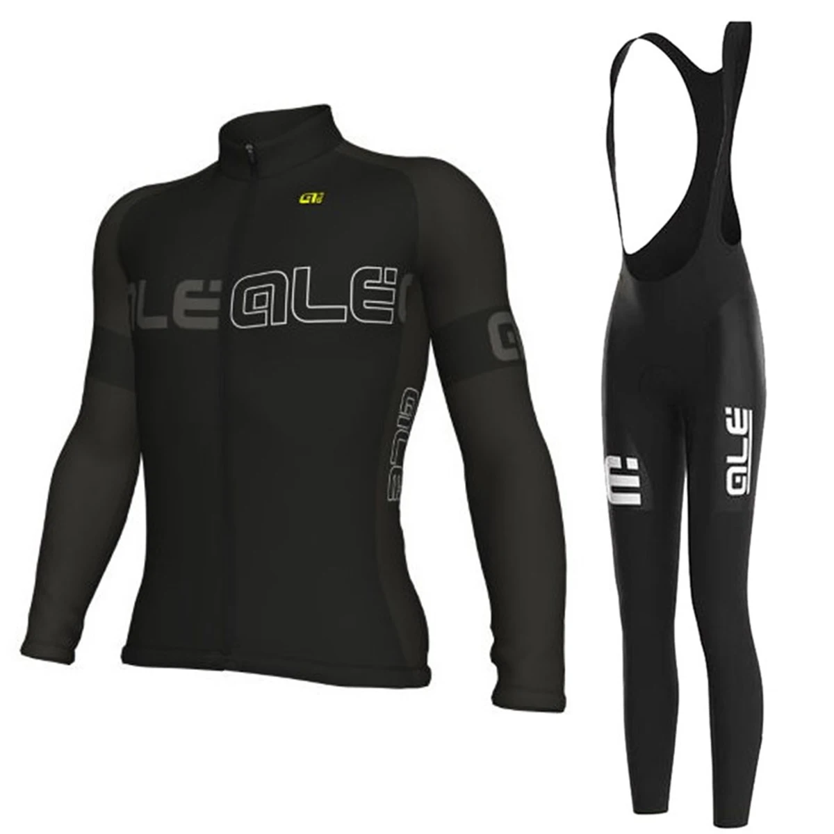 

2017 ALE New Spring/Autumn Racing Bicycle Clothing Suit Long Sleeve Cycling Jersey Set with Bib short Ropa Maillot Ciclismo