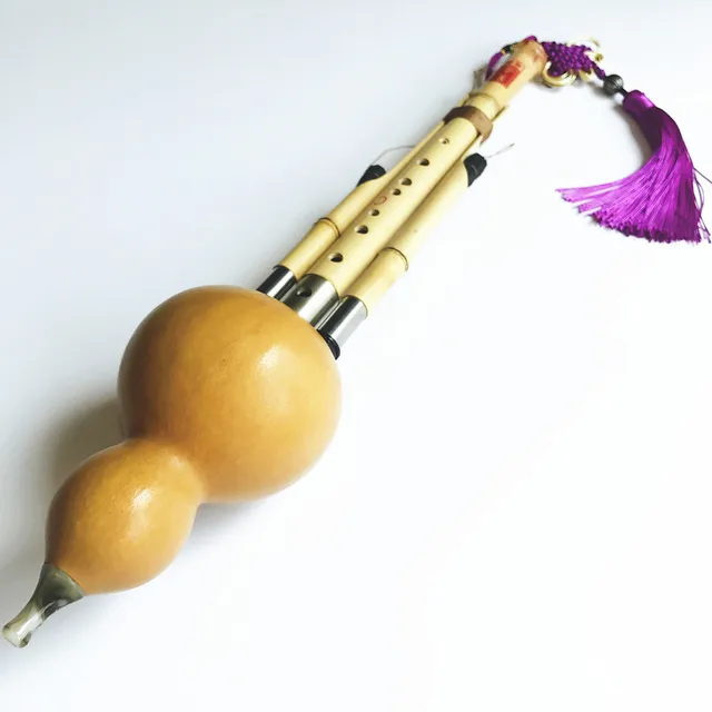 Chinese Cucurbit Flute (Hulusi) - Traditional Gourd Instrument For Beginners, Includes Case, C Tone