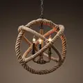 Retro Nostalgie handgewebte Hanfseil Kronleuchter Abgehängte Decke Droplight 90 260 V Freies Verschiffen PLL 61-in Pendelleuchten aus Licht & Beleuchtung bei