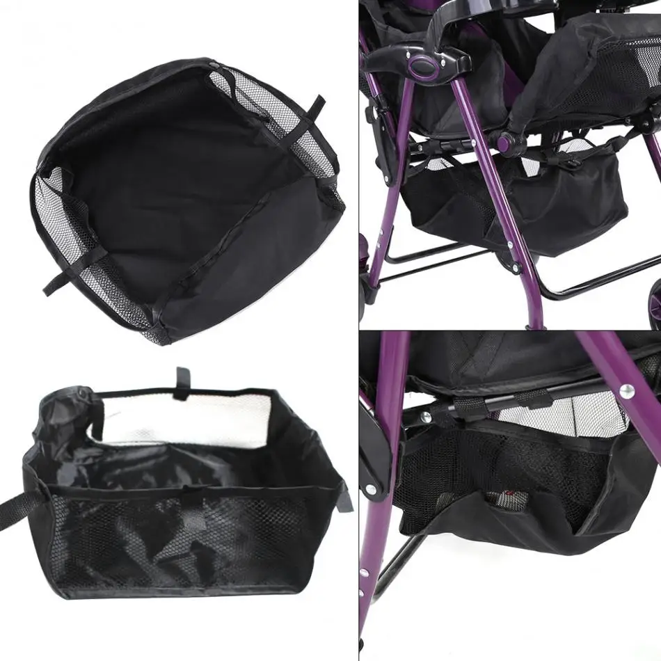 Baby Stroller Basket Baby Pram Pushchair Bottom Hanging Basket Basket Pram Bottom Organizer Bag Mesh Netting Accessories Organizer