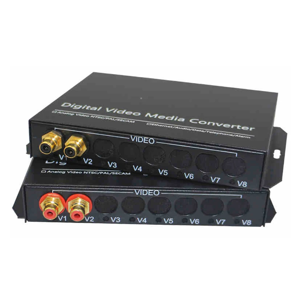 

2CH Stereo Hi Fi Audio fiber optical transmitter receiver with RCA connector media ethernet converter -One Way for broadcast
