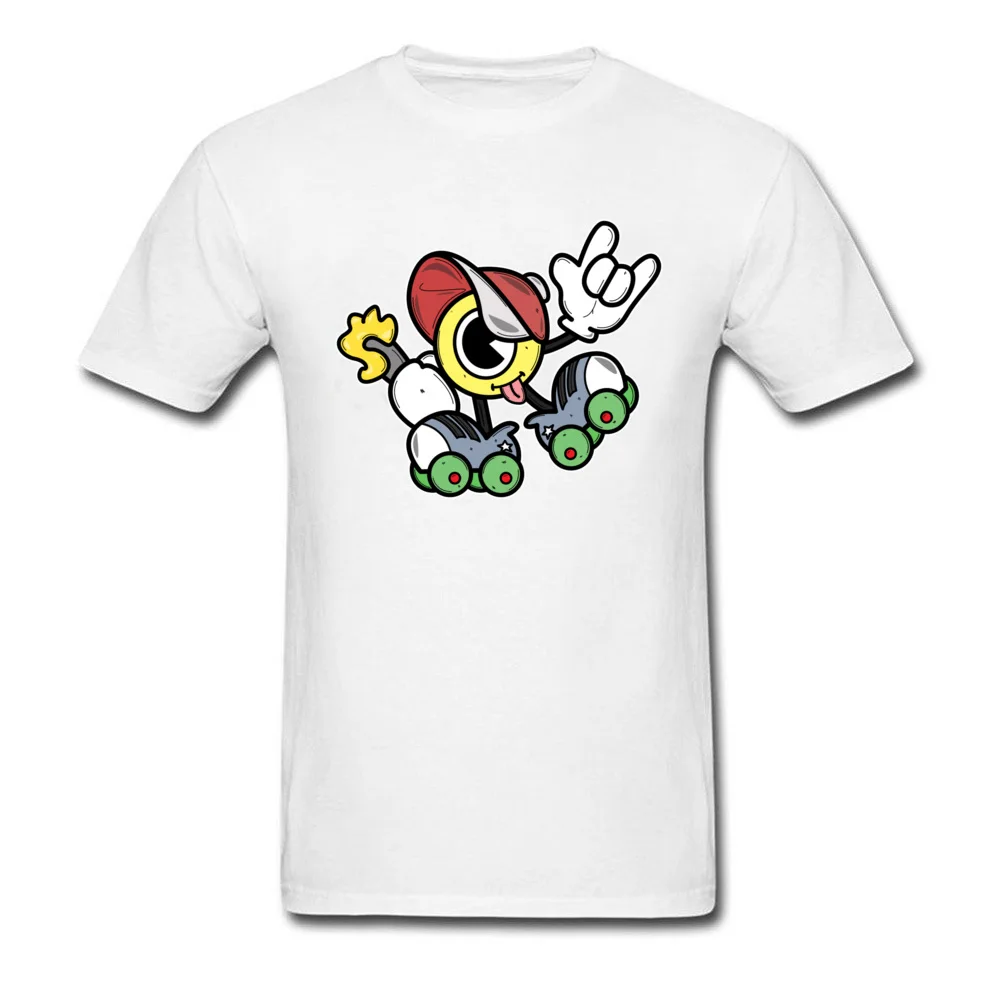 Roller Dabs Classic Normal Tops Shirt Round Collar Mother Day Pure Cotton Short Sleeve T Shirt for Men Custom Tee-Shirts Roller Dabs white