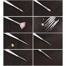 Горячая 7 шт набор ногтей Ручка гравировка тиснение щетка для декора профессиональная живопись инструменты SJ66