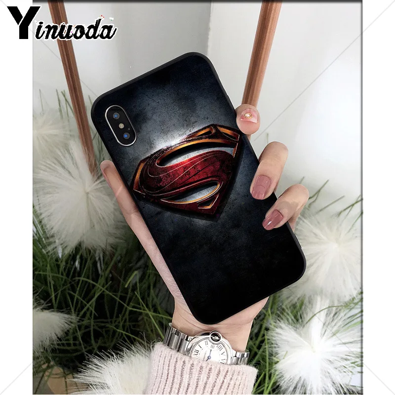 Yinuoda DC hero Супермен Силиконовый мягкий ТПУ Черный чехол для телефона для iPhone X XS MAX 6 6s 7 7plus 8 8Plus 5 5S SE XR - Цвет: A9