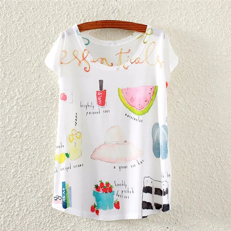 Новинка 2017 футболка из полиэстера женская с коротким рукавом Повседневная
