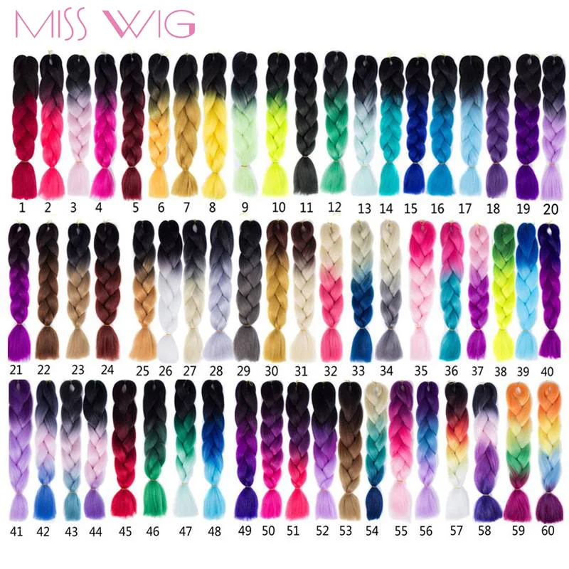 MISS WIG Jumb плетеные синтетические волосы 88 цветов в наличии 24 дюйма вязанные