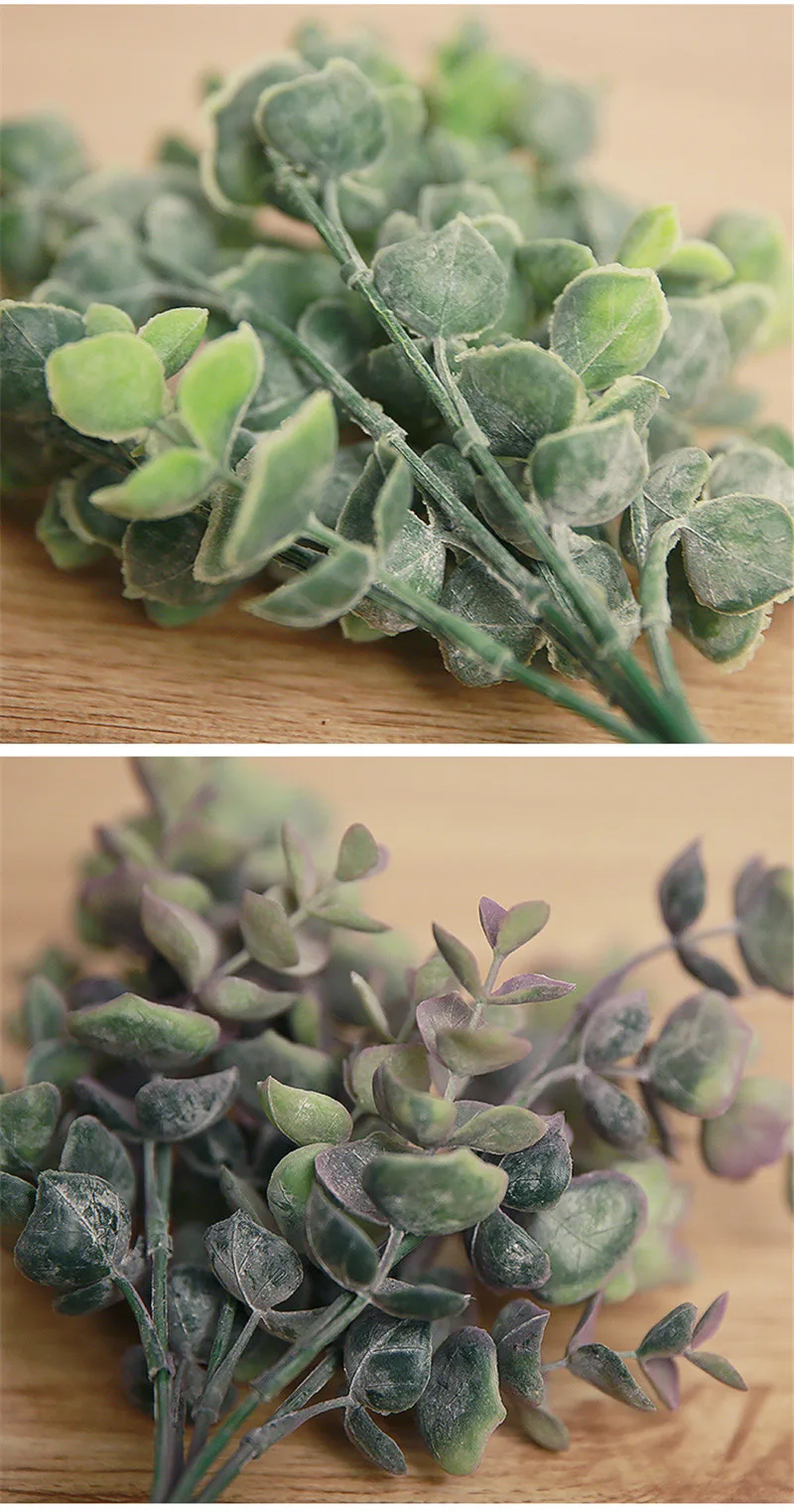 30 artificial eucalyptus green plants latex fake accessories grass decor home office party Christmas garden plants wall materal