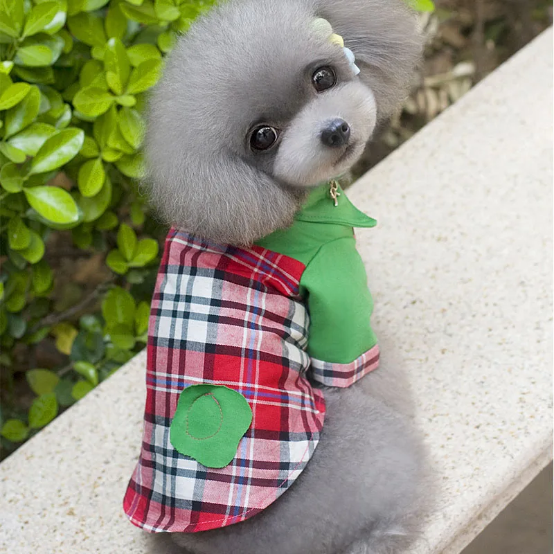 Pets Dogs Clothes Clothing Costume Shirt font b Tartan b font Design Cool Leisure British Style