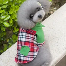 Pets Dogs Clothes Clothing Costume Shirt Tartan Design Cool Leisure British Style Cute Fashion 2016 Newest Free Shipping
