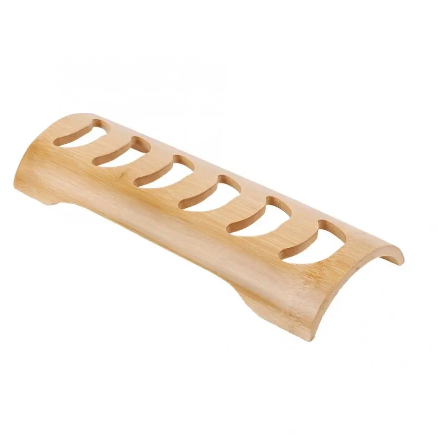 

Shelf Paper Towel Holder Hollow Out Natural Bamboo Teacup Holder Tea Cup Draining Rack Tea Ceremony Accessories Shelves Fridge