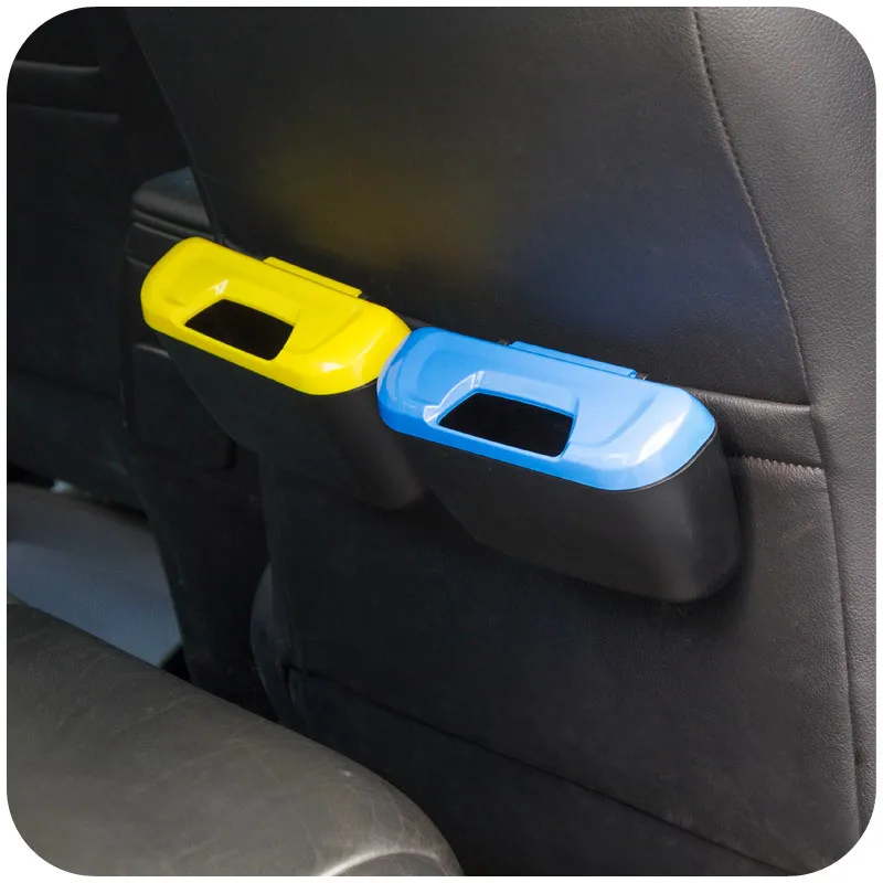 1pc Hanging Car Waste Bins Mini Trash Bin Storage Bucket Car Trash Can