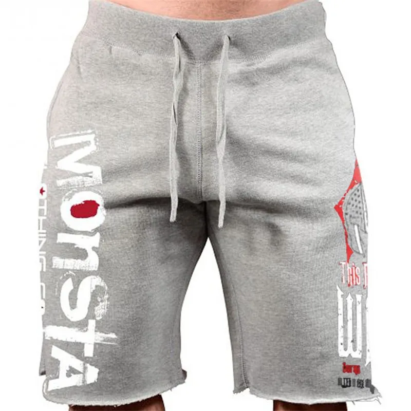 Deals Men New Cotton Shorts Men's loose Short Trousers Fitness Bodybuilding Jogger Mens Black durable Sweatpants Fitness Workout Short