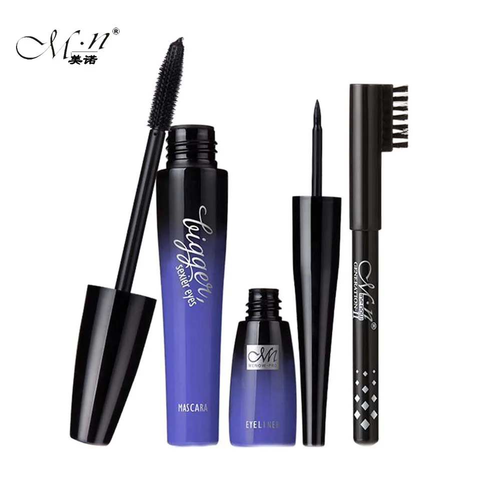 MENOW Brand Eyes Makeup Kit Mascara&Liquid Eyeliner&Eyebrow Pencil