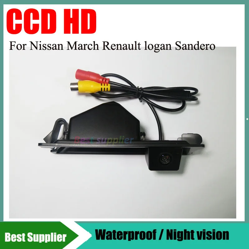 

night vision for Nissan March Renault logan Sandero CCD HD Special Car Rear View Reverse backup car parking camera