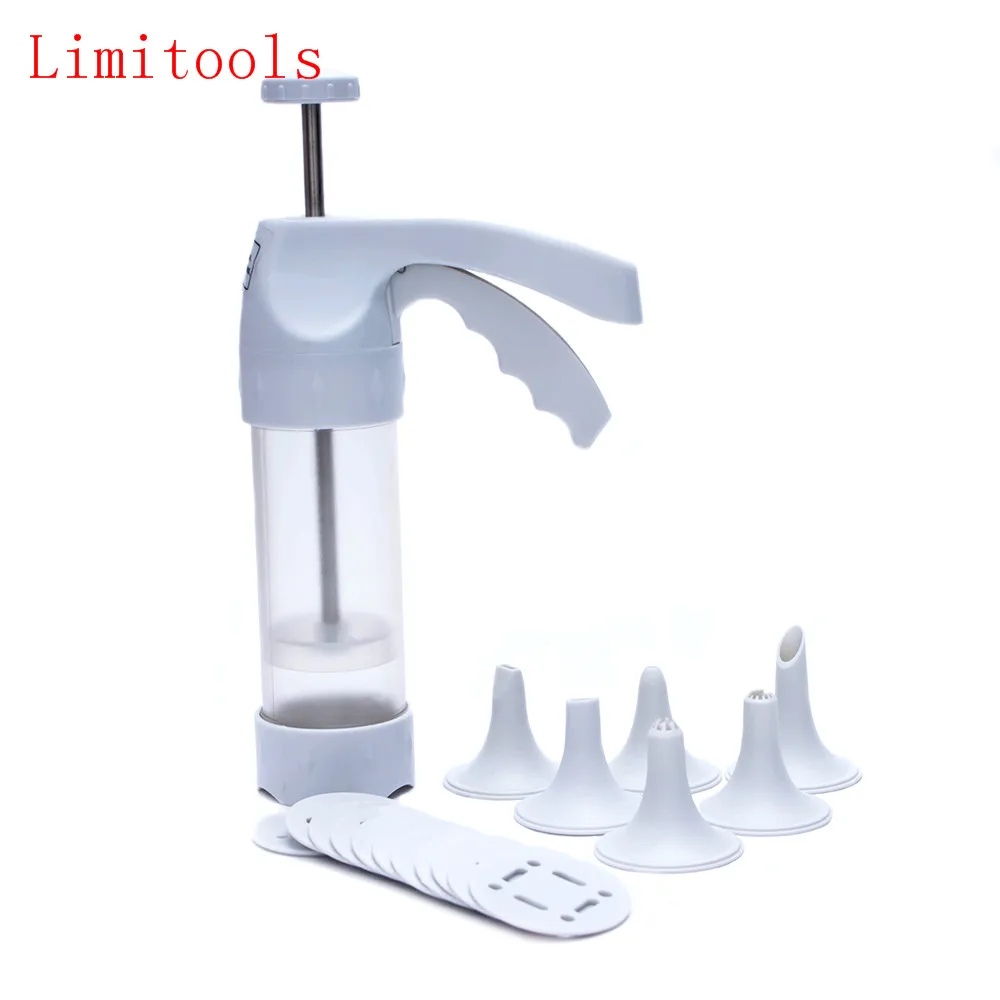

Baking pastry Tools Cookie Mold Press Gun , 12 Flower Mold + 6 Pastry Tips biscuit cookie cutter DIY cake Cookie making machine