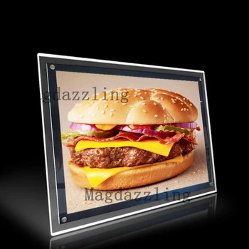 

Restaurant desktop stand slim acrylic frame led illuminated menu boards a4 menu lightbox for fast food store/pizz shaop/Cafe