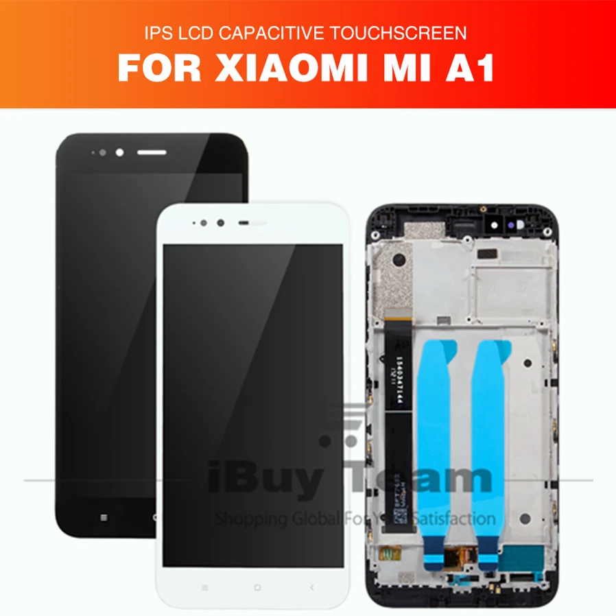 For Xiaomi Mi A1 / 5X LCD Display with Frame 10 Touch Panel For Xiaomi ...