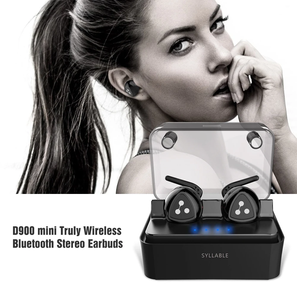 D900 Mini Truly Wireless Bluetooth Stereo Earbuds with Mic for iPhone