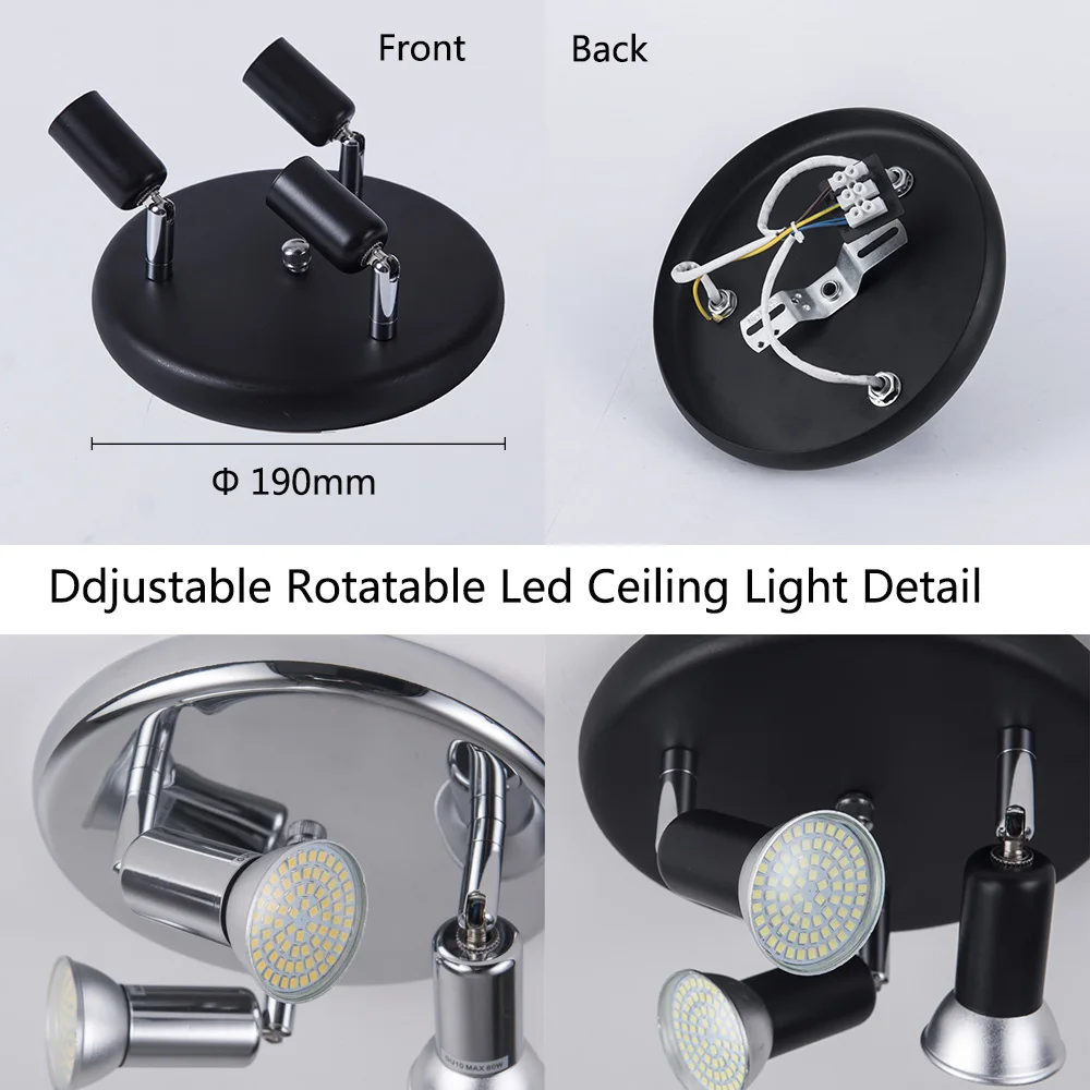  Surface mounted led Ceiling Spotlight 3 Lights rotatable Modern Decoration Lamps for living room be - 32984859793