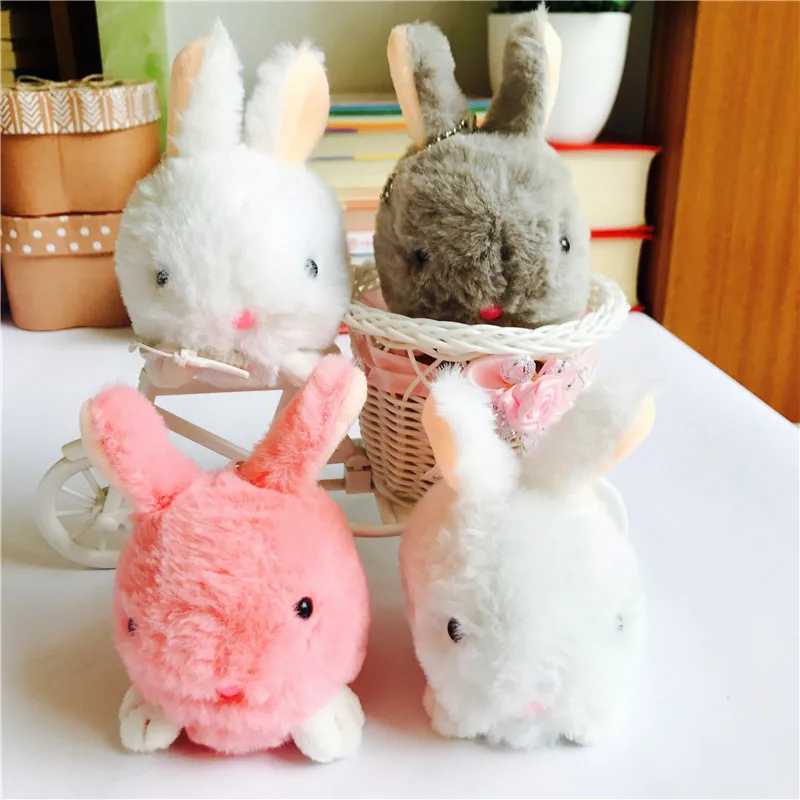 

Cute Rabbit Plush Toy Mini Simulation White Rabbit Doll Pendant Key Ring Children Doll Bag Pendant Decoration Birthday Gift