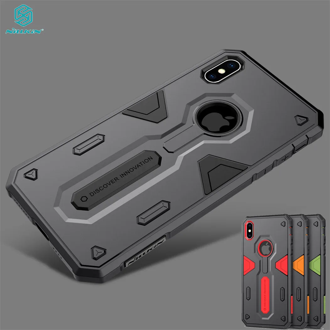 

For iPhone XR iPhone XS Max Case Genuine Nillkin Defender 2 Luxury TPU+PC Armor Anti-knock Back Cover for iPhone XS Max Case