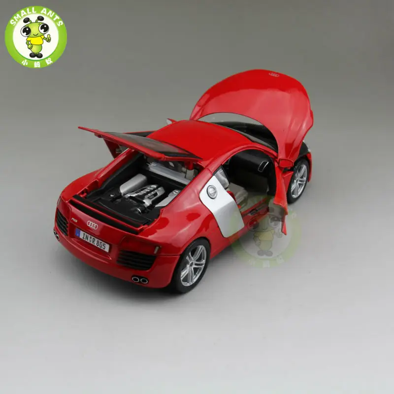 1/18 Audi R8 спортивный гоночный литой металлический автомобиль модель Maisto красный цвет