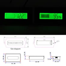 8-70 в ЖК-дисплей свинцово-кислотная литиевая батарея Емкость Вольтметр с индикатором напряжение батареи контрольные приборы