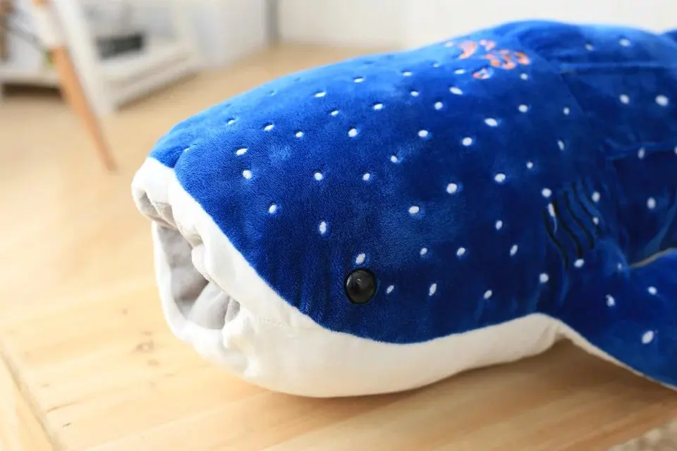 50-150 см стиль синяя плюшевая игрушка «Акула» большая кукла рыба из ткани КИТ набитый плюш морские животные Детский подарок на день рождения