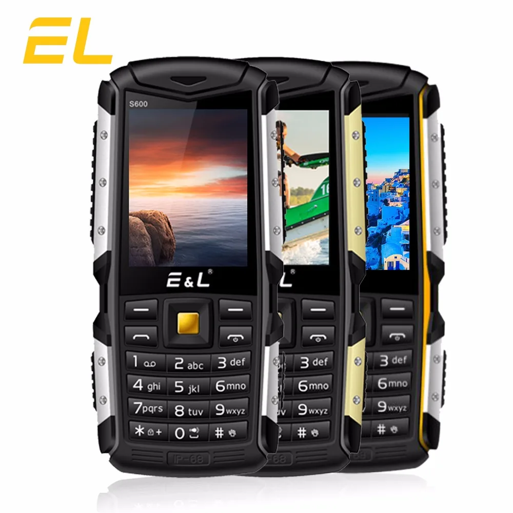 E&L S600 Mobile Phone 2G GSM Big Flashlight Bluetooth Dual
