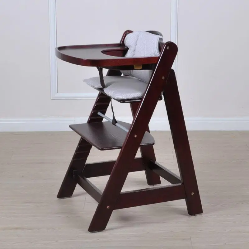 Брендовый деревянный стул высокого качества, детский обеденный стул, портативный детский стул для риса, многофункциональный, может сидеть и регулироваться - Цвет: G