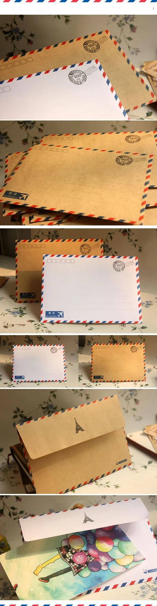 Coloffice 10 шт./лот большой Почтовые открытки бумага для писем Бумага конверт ручной работы Винтаж конверт для студент, школа, офис, подарок