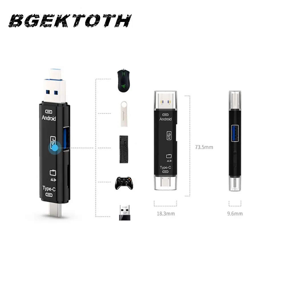 

New Micro USB 3.1 Type C USB TF Card Reader OTG Hub Adapter Splitter For Samsung Xiaomi MacBook PC etc.-PC Friend
