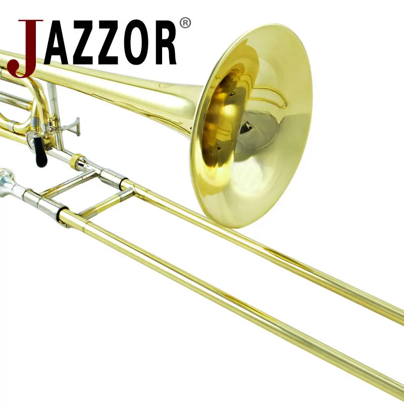 JAZZOR JYTB-E118G теноровый тромбон B/F Плоский золотой лак латунный тромбон духовые инструменты с мундштуком и легкий Чехол